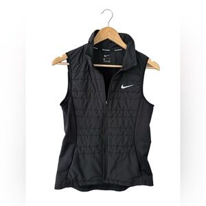 Nike Small Black Womens Essential Puffer Vest Filled Quilted Thermosoft
